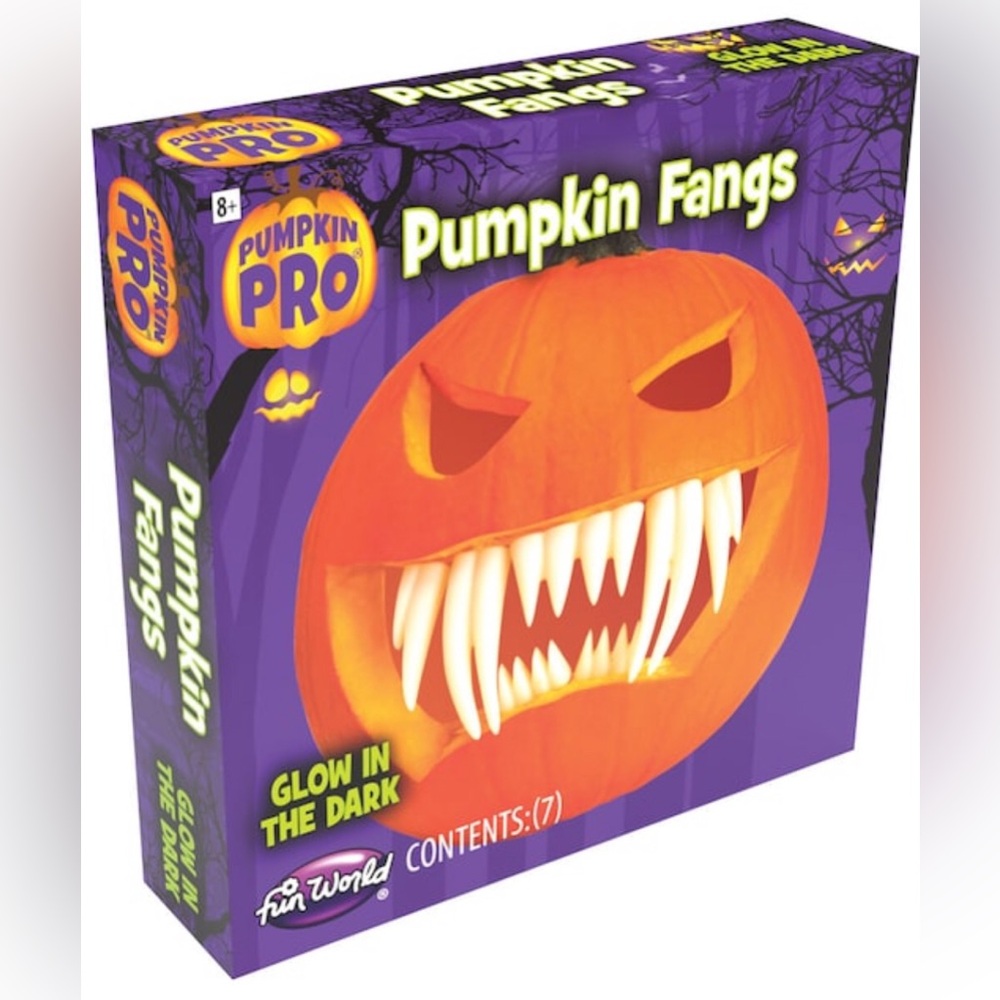 Fun World Pumpkin Fangs Push-Ins